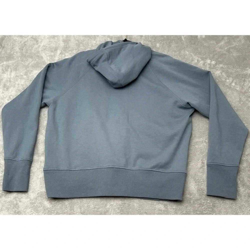 Old Navy Mens Active Dynamic Fleece Quilted Hybrid Zip Up Hoodie Blue Gray Large